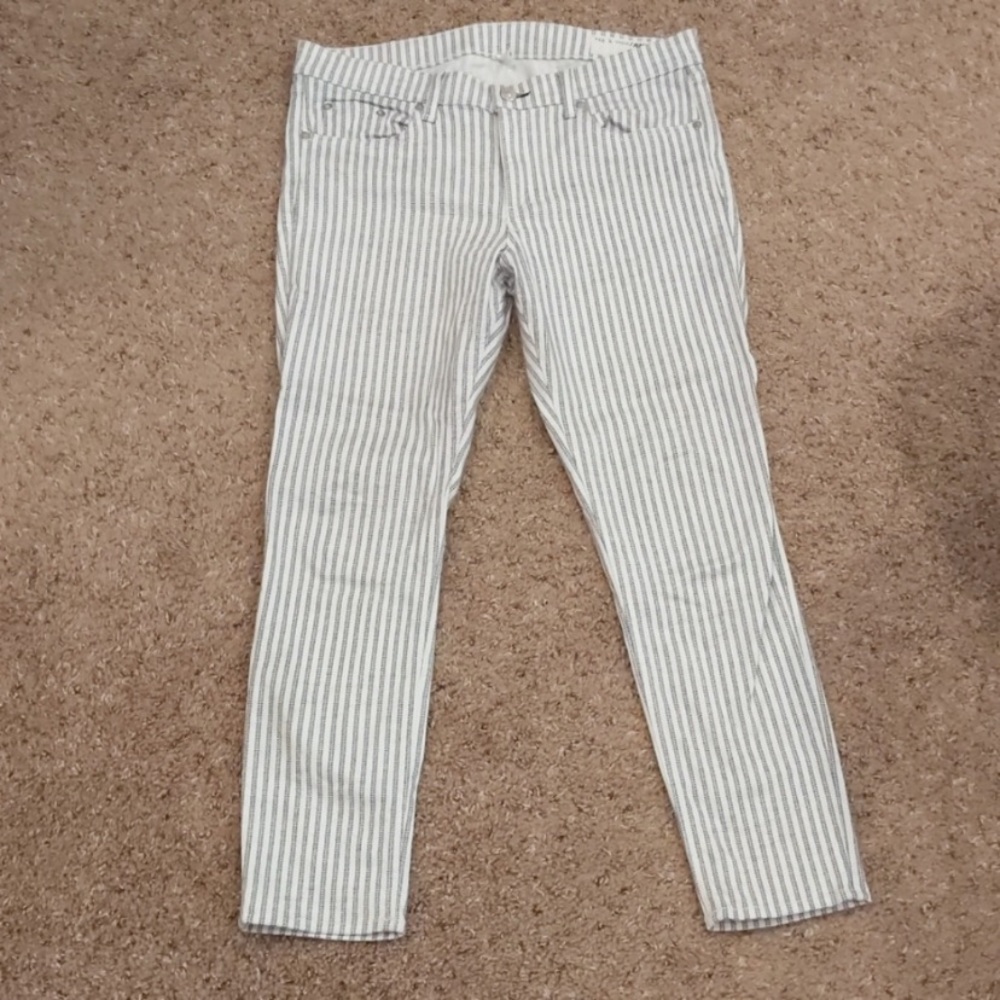Rag & Bone Pinstripe Ankle Cigarette Jean